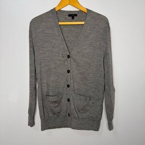 J. Crew Gray 100% Merino Wool Cardigan | XS